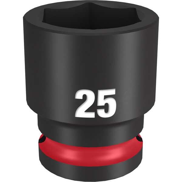 Milwaukee Tool 25mm SHOCKWAVE Impact Duty 1/2 in. Drive Standard 6 Point Impact Socket - 49-66-6257