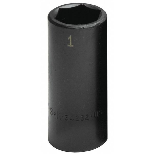 Sk Professional Tools 1/2 in Drive Impact Socket Deep Socket, Black Phosphate, 1/2" Drive, 15/16" Size - 34230