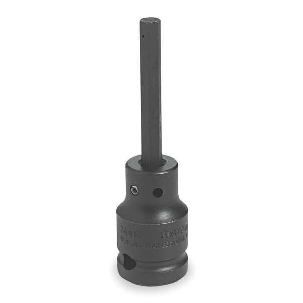 Proto Impact Bit, 1/2 x 3-5/8In, 6pt, Black Oxide, Impkt Skt Bt St, Steel, Blk Oxd, 1/2 in - J74411/2