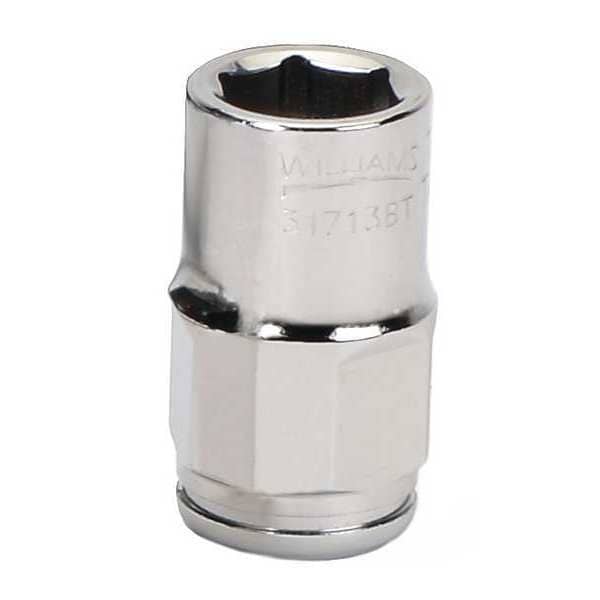 Williams 3/8" Drive, 13mm Metric Socket, 6 Points, Bolt Thru 3/8" D, 6Pt, 13mm - 31713BT