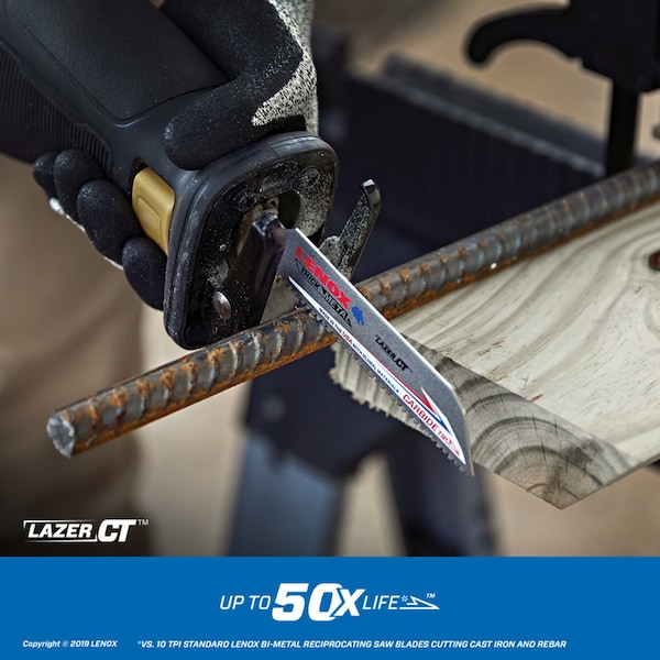 Irwin Lenox Lazer CT 4 in. Carbide Tipped Reciprocating Saw Blade 8 TPI 1 pc - 2014212