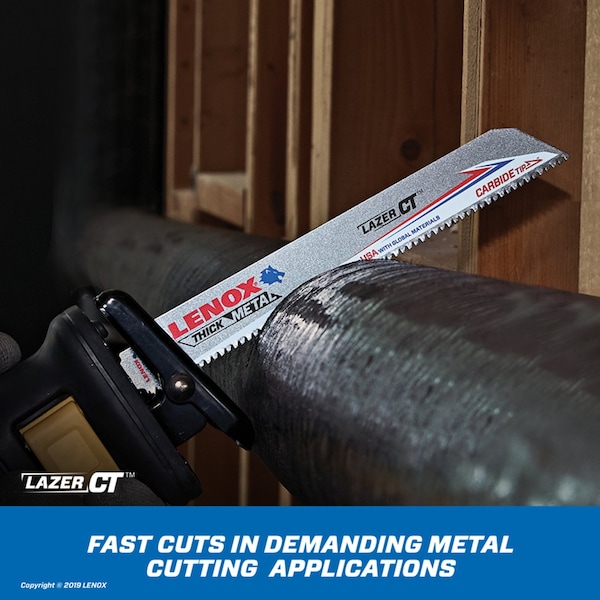 Irwin Lenox Lazer CT 4 in. Carbide Tipped Reciprocating Saw Blade 8 TPI 1 pc - 2014212