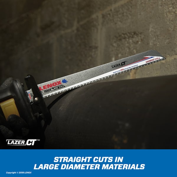 Irwin Lenox Lazer CT 4 in. Carbide Tipped Reciprocating Saw Blade 8 TPI 1 pc - 2014212