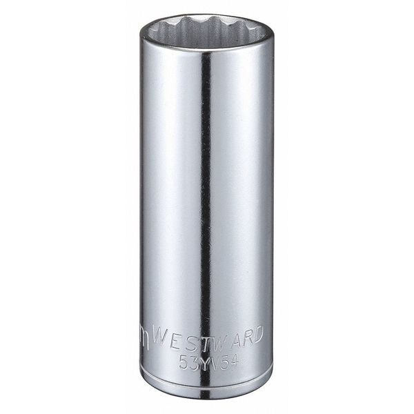 Westward WESTWARD 1/2 in Drive, 24mm Triple Square Metric, Socket, 12 Points, Steel, Chrome, 24 mm - 53YV54