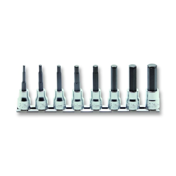 Ko-Ken Bit Socket set 3mm-12mm Hex 200mm 8 pieces 3/8 Sq. Drive, RS3015M/8-L100 - RS3015M/8-L100