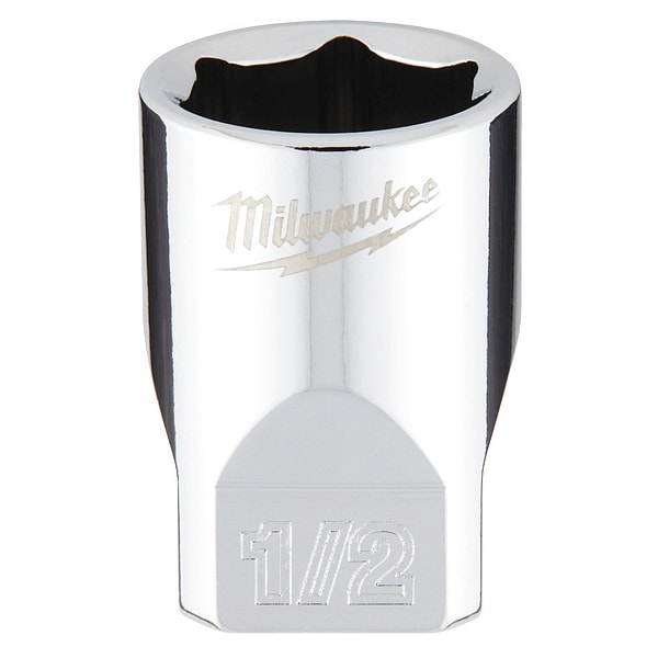 Milwaukee Tool 1/4 in. Drive 1/2 in. SAE 6-Point Socket with FOUR FLAT Sides - 45-34-9009