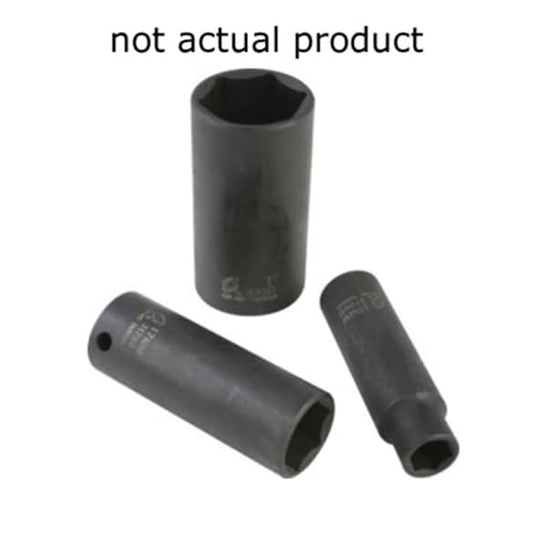 Sunex 1/4" Drive, 12mm Size, Metric Socket, 6 Points, Deep Magnetic 12m, 1/4 - 812MDMG