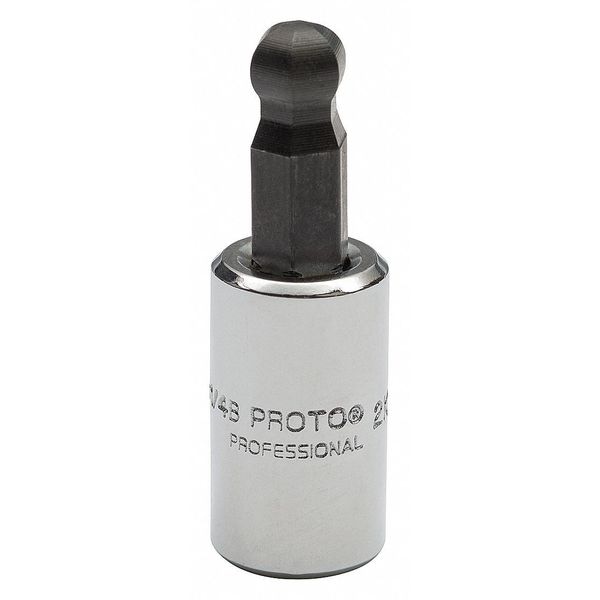 Proto 1/4 in Drive Ball Hex Socket Bit SAE 3/16 in Tip, 1 1/2 in L - J47703/16B