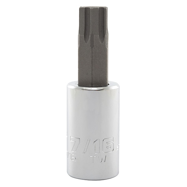 Proto 1/2 in Drive Hex Socket Bit SAE 7/16 in Tip, 2 3/4 in L - J5441R-7/16