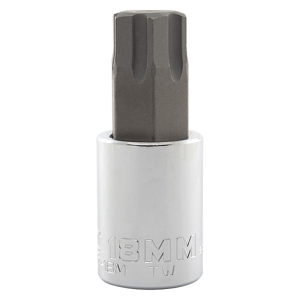 Proto 1/2 in Drive Hex Socket Bit SAE 18 mm Tip, 2 3/4 in L - J5441R-18M