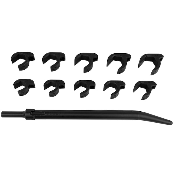 Milton ShockIt Crows Foot Set, 10-Piece Metric - Heavy Duty Industrial/Hydraulic Fittings - LT1910