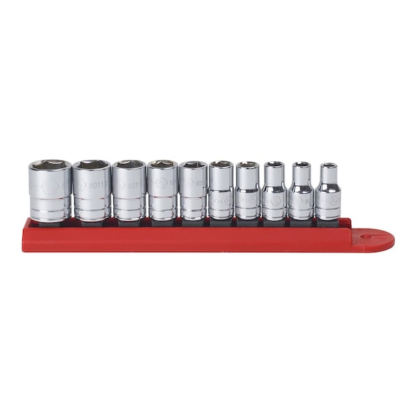 Gearwrench 10 Piece 1/4" Drive 6 Point Standard SAE Socket Set, Set Skt, Std Sae 1/4Dr 6Pt 10pcs - 80303
