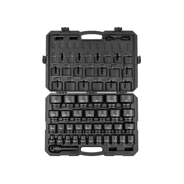 Tekton 3/4 Inch Drive 6-Point Impact Socket Set with Case, 35-Piece 1/2 - 2-1/2 in. - SID93407