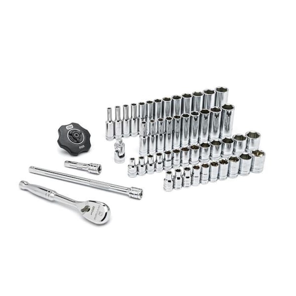 Gearwrench 51 Pc. 1/4 In. Drive 6 Point 120Xpt Sae/Metric Standard And Deep Mechanics Tool Set - 80300PP