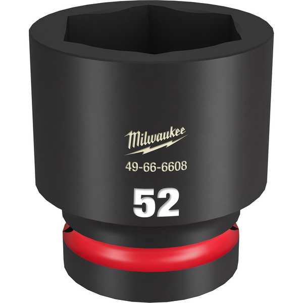 Milwaukee Tool 52mm SHOCKWAVE Impact Duty 1 in. Drive Standard 6 Point Impact Socket - 49-66-6608
