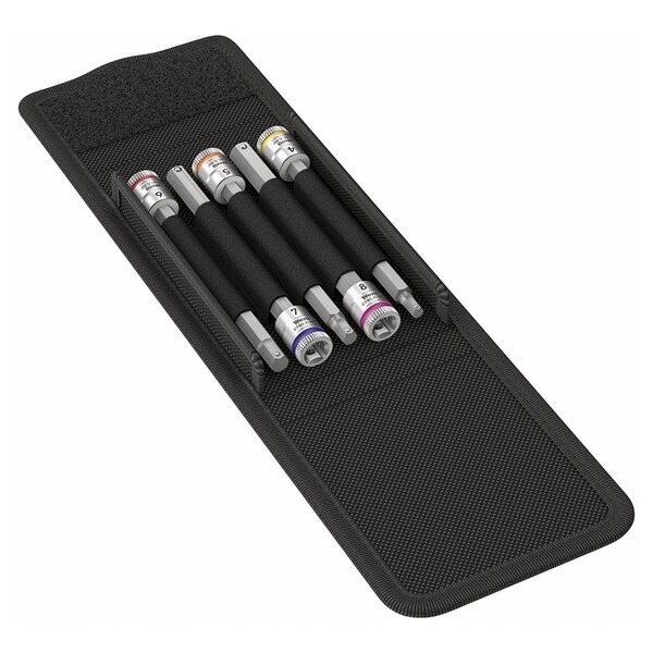 Wera 8740 A HF 1 Zyklop Bit Socket Set with Holding Function 0.25 in. Drive, 5 Piece - 5003345001