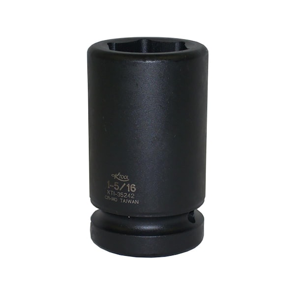 K-Tool International 1" Drive, 1-5/16" Size, SAE Socket, 6 Points, Deep, 1"Drive, 1-5/16 - KTI-35242