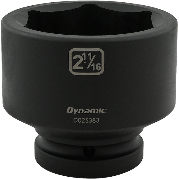 Dynamic 1" Drive Standard Socket, Black Phosphate, Tools 2-11/16" X 1" Drive, 6 Point Standard Length - D025383