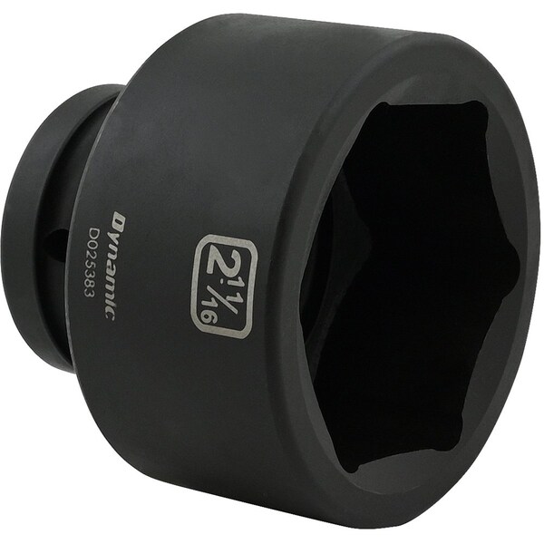 Dynamic 1" Drive Standard Socket, Black Phosphate, Tools 2-11/16" X 1" Drive, 6 Point Standard Length - D025383