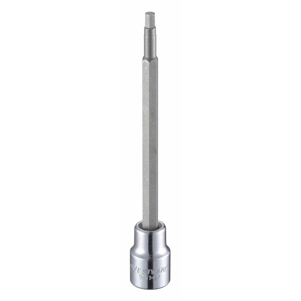 Westward 3/8 in Drive Hex Socket Bit SAE 5/32 in Tip, 4 13/16 in L - 54TM27