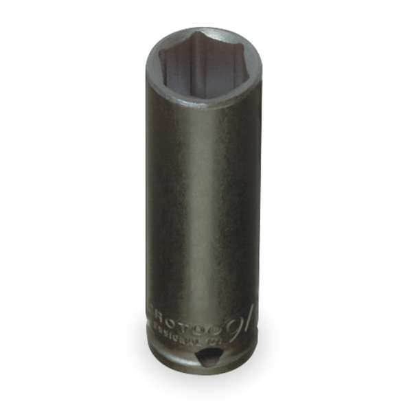 Proto 3/8 in Drive Impact Socket Deep Socket, black oxide, Steel, 11/32 in - J7711H