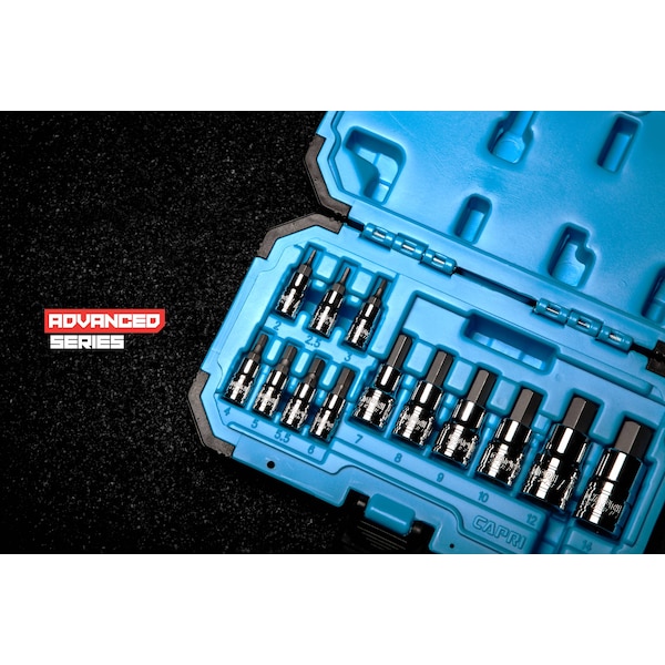 Capri Tools Advanced Series Metric Hex Bit Socket Set, 13 pcs - CP30002ADV