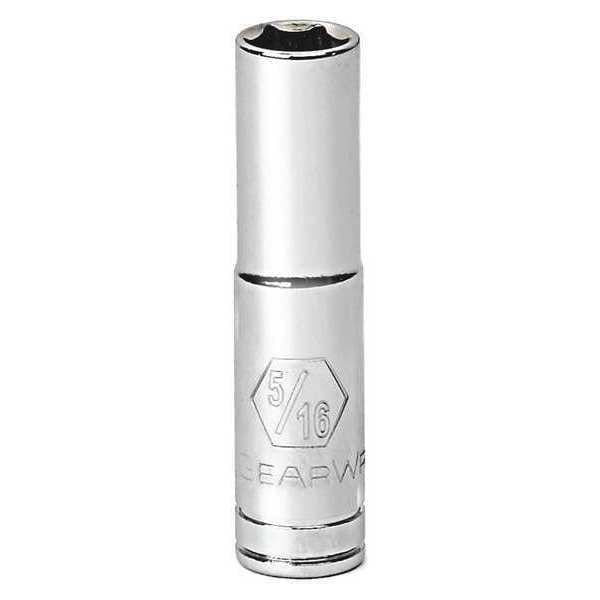 Gearwrench 1/4" Drive, 1/2" SAE Socket, 6 Points, drive 6 Pt. Deep, sae, 1/4in, 1/2in - 80123