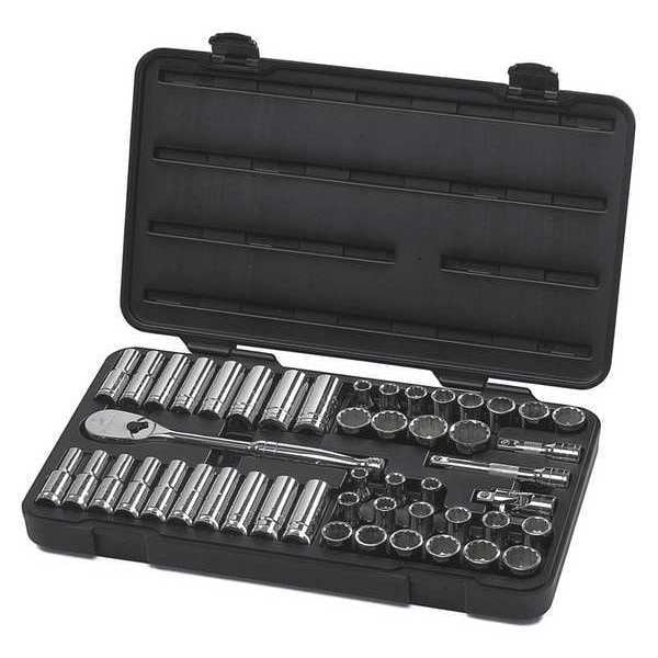 Gearwrench 49 Piece 1/2" Drive 12 Point Standard & Deep SAE/Metric Mechanics Tool Set - 80701