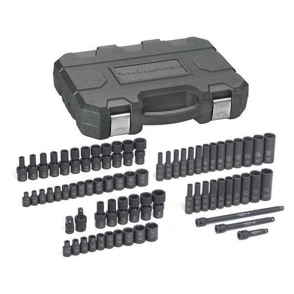 Gearwrench 71 Piece 1/4" Drive 6 Point Standard & Deep Universal Impact SAE/Metric Socket Set - 84903