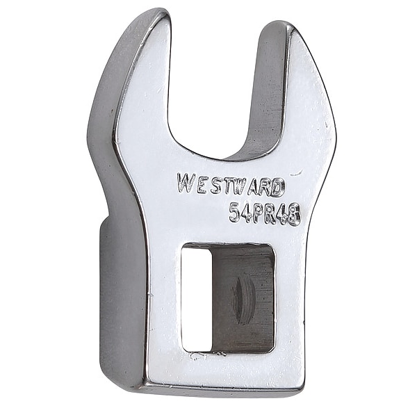 Westward Crowfoot Socket Wrench, 12mm Socket, Crwft Wrnch, Stl, DrvSz 3/8", HdSz 12mm - 54PR48