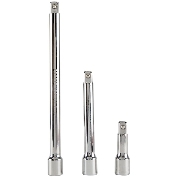 Craftsman Extension, 3-pc 1/2" Drive Extension Bar 1/2" Dr, Full Polish Chrome - CMMT43283