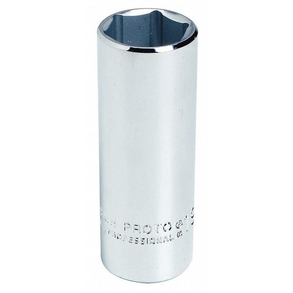 Proto 3/8 in Drive, 14mm Hex Metric, Socket, 6 Points, Steel, Chrome, 14 mm - J5014MH
