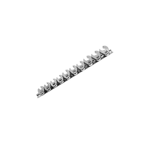 K-Tool International 3/8" Drive Mtrc Flare Nut Crowfoot Wrench Set, 10PCS, Metric, 10 pcs, Flare Nut - KTI-27300