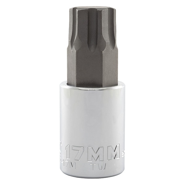 Proto 1/2 in Drive Hex Socket Bit SAE 17 mm Tip, 2 3/4 in L - J5441R-17M