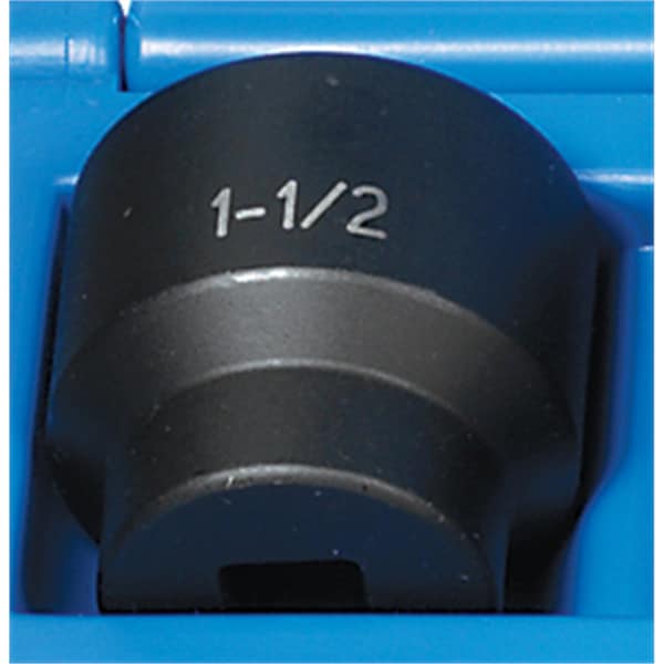 Grey Pneumatic 1/2" Drive, 1-1/2 Size, SAE Socket, 12 Points, 1-1/2", 1/2"D, 12pt. - 2148R