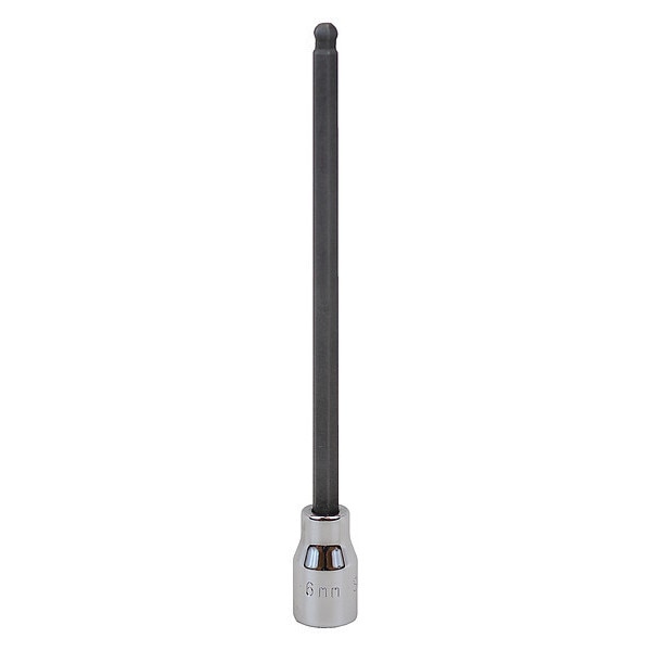 Sk Professional Tools 3/8 in Drive Ball Hex Socket Metric 6 mm Tip, 7 in L - 45966