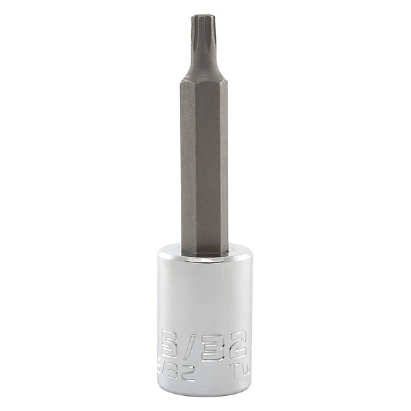 Proto 3/8 in Drive Hex Socket Bit SAE 5/32 in Tip, 2 3/4 in L - J4990R-5/32