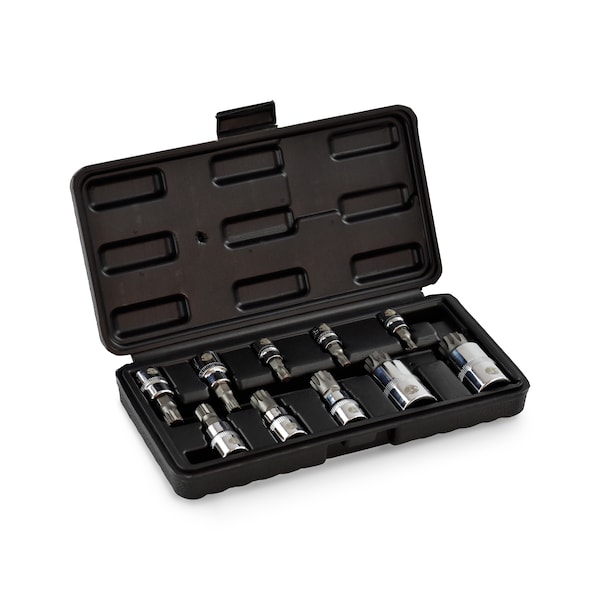 Segomo Tools 10 Piece Mixed Drive Metric XZN Triple Square Spline Bit Socket Set - 9015217B