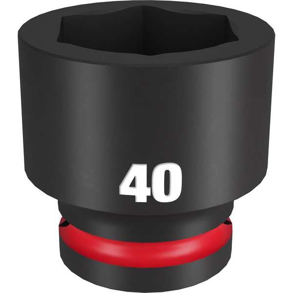 Milwaukee Tool 40mm SHOCKWAVE Impact Duty 3/4 in. Drive Standard 6 Point Impact Socket - 49-66-6378