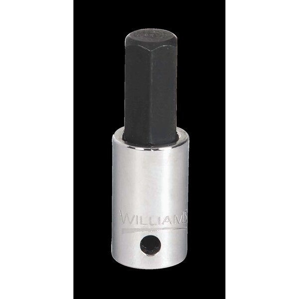 Williams 1/4" Dr, 4mm Size, Metric Hex Bit Socket, 6 Pts, Overall Length: 1-13/32" - 35071-TH