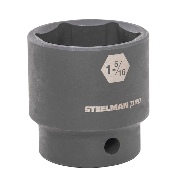Steelman 1/2-Inch Drive x 1-5/16-Inch Shallow 6-Point Impact Socket - 60508