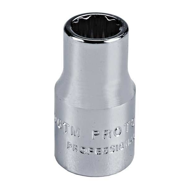 Proto 1/4 in Drive, 10mm Triple Square Metric, Socket, 12 Points, Steel, Chrome, 10 mm - J4710TM
