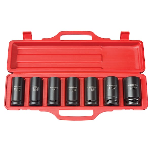 Tekton 3/4 Inch Drive Deep 6-Point Impact Socket Set, 7-Piece (13/16 - 1-1/2 in.) - 4890