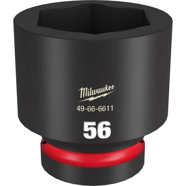Milwaukee Tool 56mm SHOCKWAVE Impact Duty 1 in. Drive Standard 6 Point Impact Socket - 49-66-6611