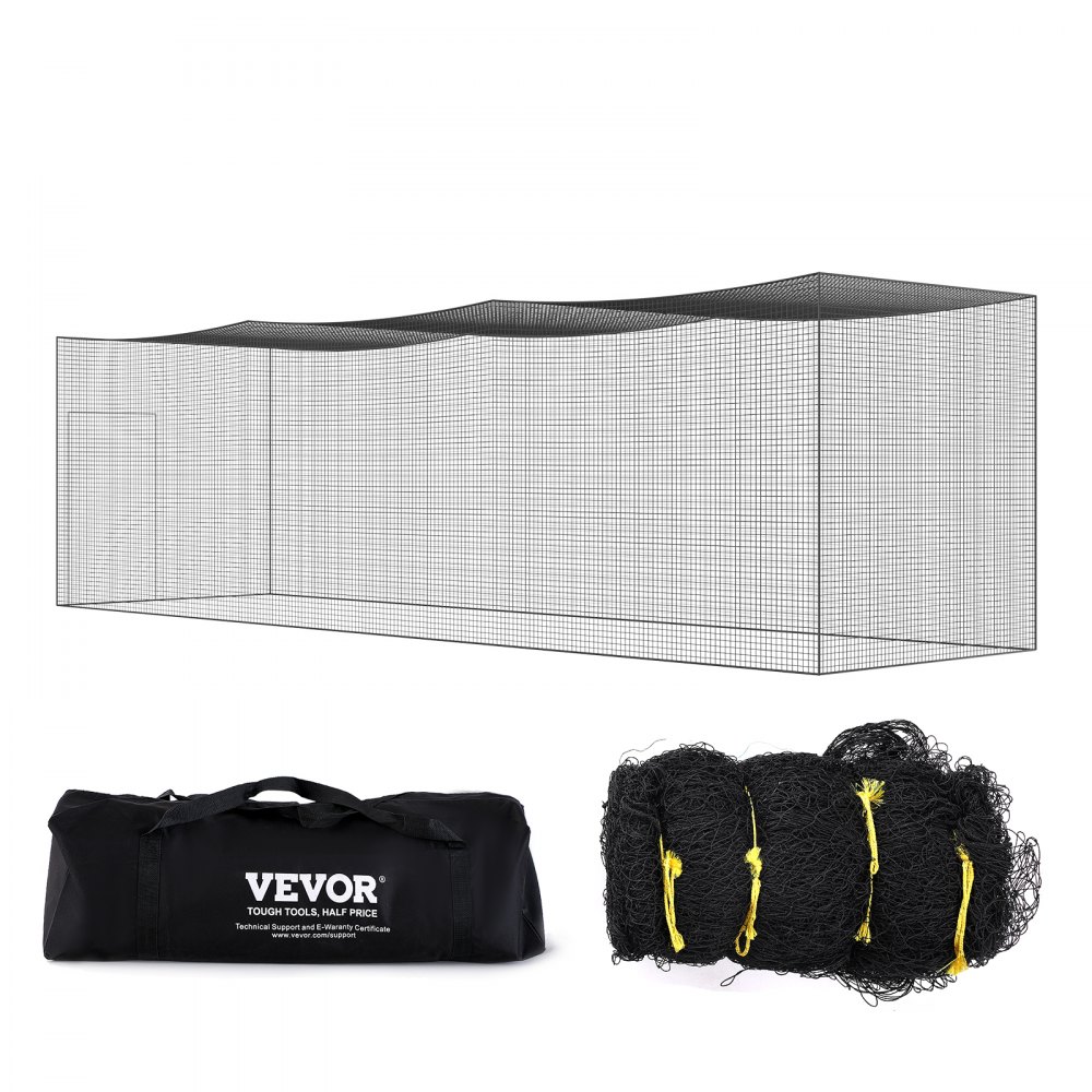 VEVOR Baseball Batting Netting, Professional Softball Baseball Batting Hitting Training Net, Practice Portable Pitching Cage Net with Door & Carry Bag, Heavy Duty Enclosed PE Netting, 35FT (NET ONLY) - ZYW35YC00000JGO0UV0