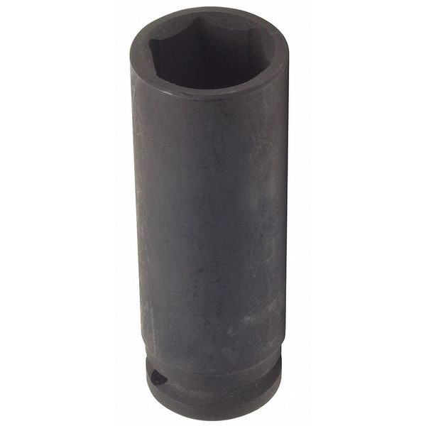Westward WESTWARD 3/8 in Drive Impact Socket, Standard, Black Oxide, 7/16 in - 4LYV1
