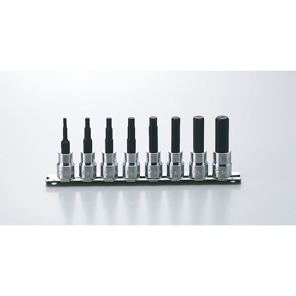 Ko-Ken Bit Socket set 3mm-12mm Hex 200mm 8 pieces 3/8 Sq. Drive, RS3010M/8-L62 - RS3010M/8-L62