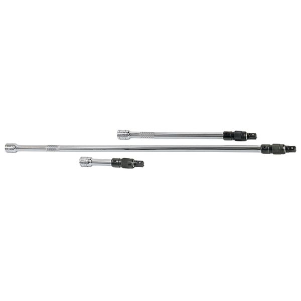 Sk Professional Tools Locking Extension Set 1/4" Dr, 3 in, 7 in, 15 in L, 3 Pieces, Chrome - 4941