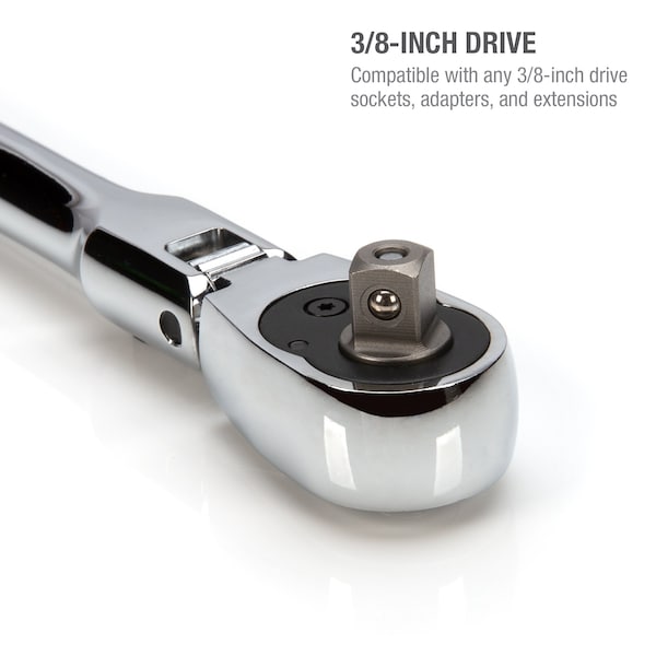 Steelman 3/8-Inch Drive 72-Tooth 180-Degree Flex-Head Reversible Quick-Release Ratchet - 60574