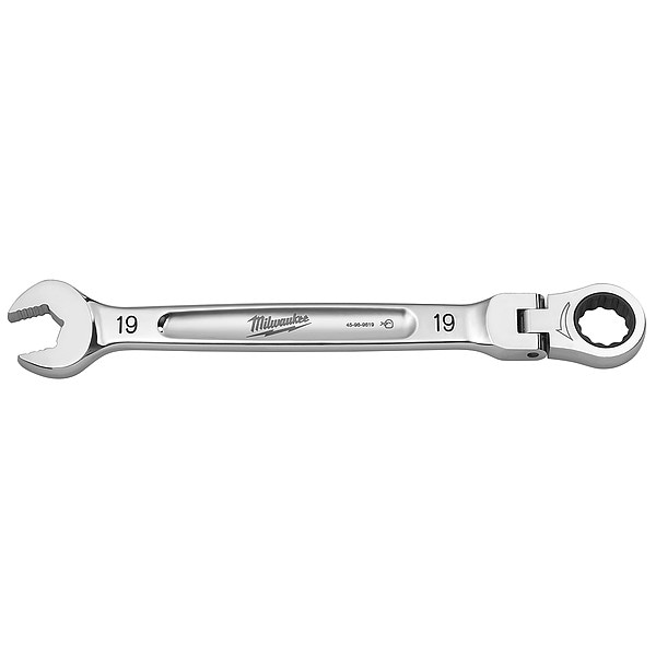 Llave combinada de trinquete de cabeza flexible métrica de 19mm Milwaukee Tool - 45-96-9619